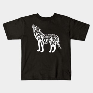 Wolf Tree Illustration Kids T-Shirt